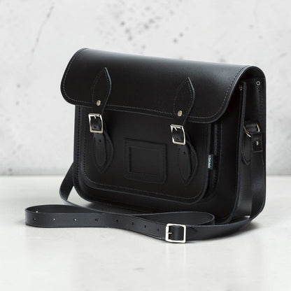 Handmade Leather Satchel - Black