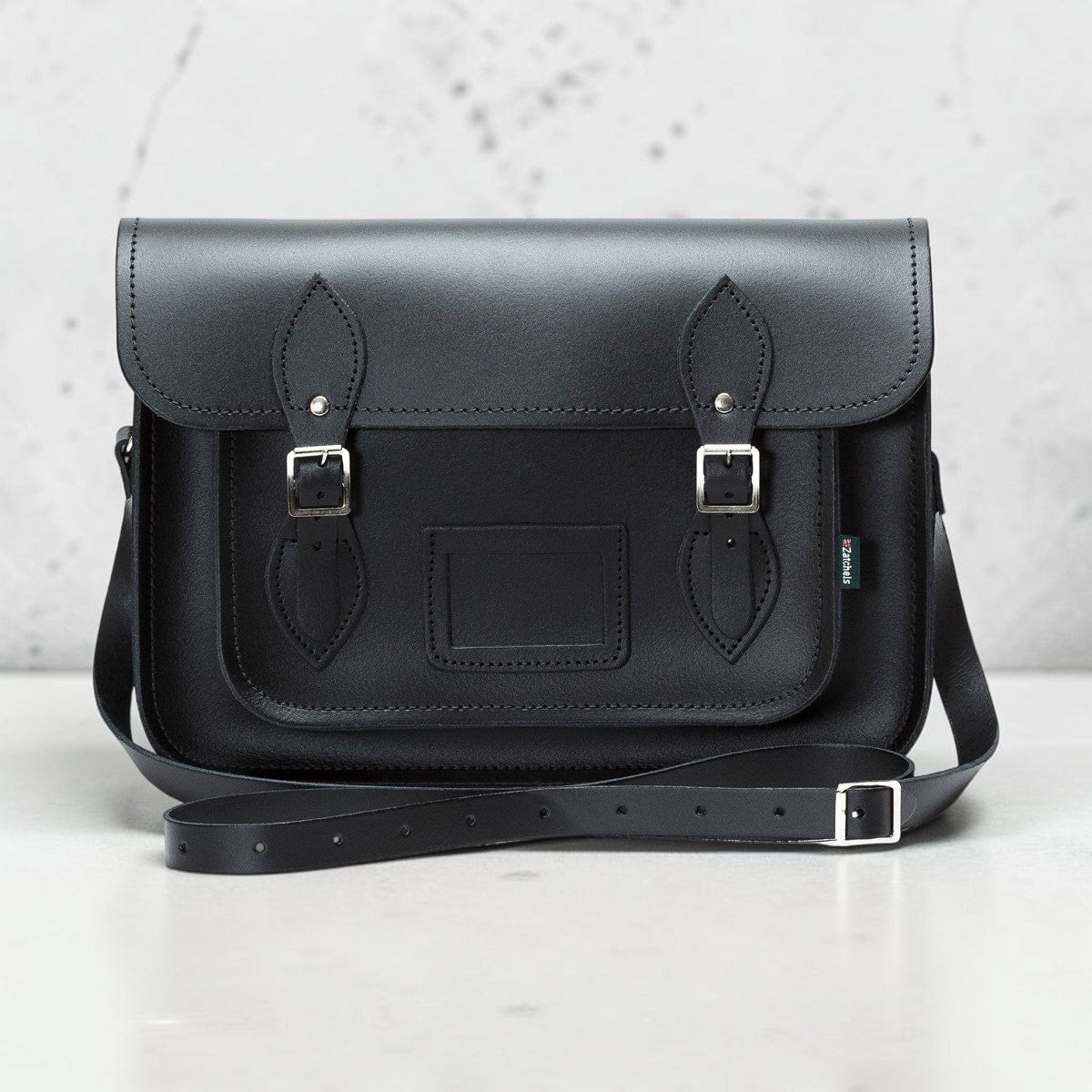 Handmade Leather Satchel - Black