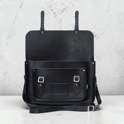 Handmade Leather Satchel - Black
