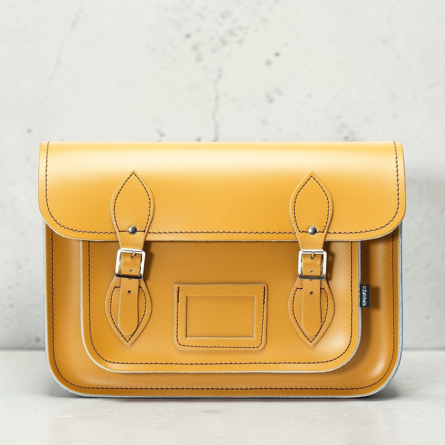 Handmade Leather Satchel - Yellow Ochre