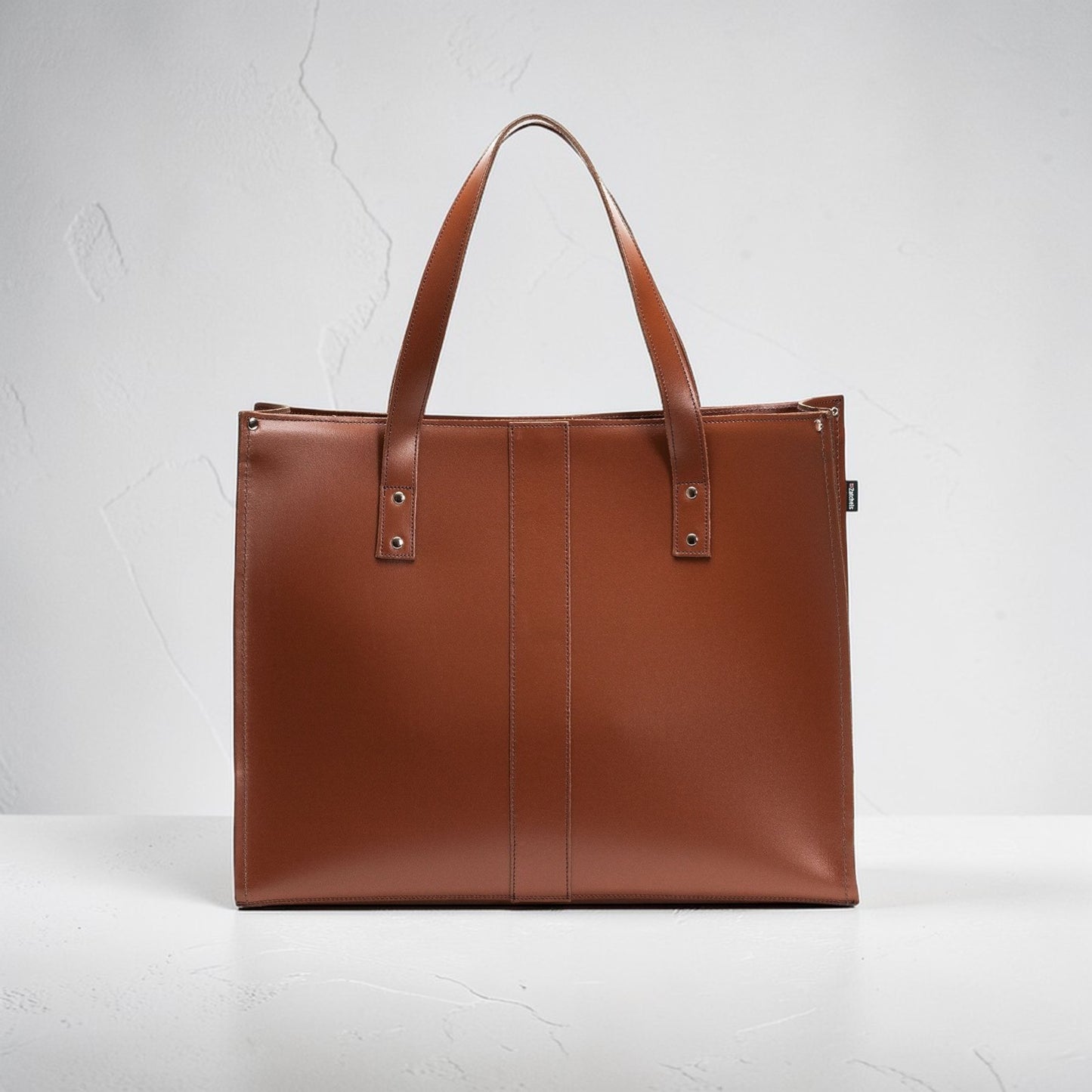 Handmade Leather Shopper - Chestnut