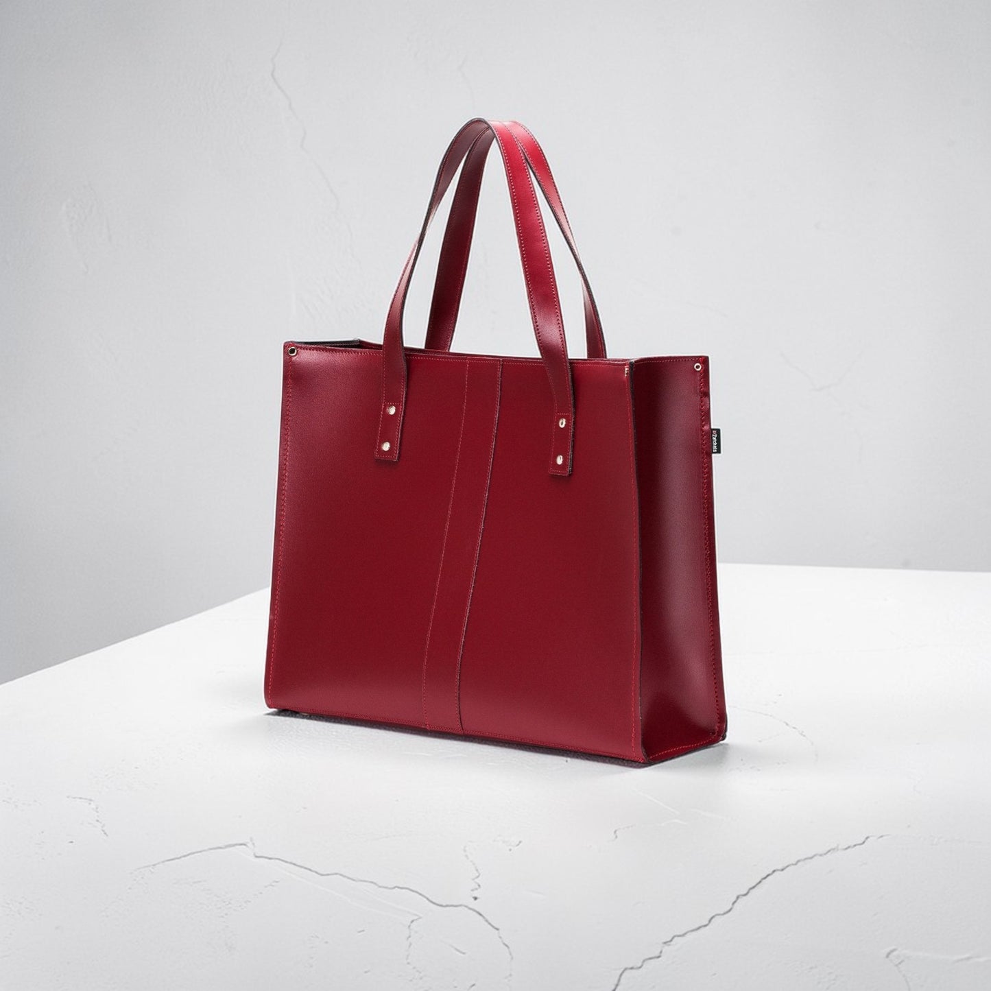 Handmade Leather Shopper - Oxblood