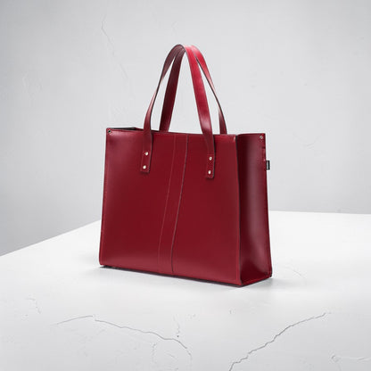 Handmade Leather Shopper - Oxblood