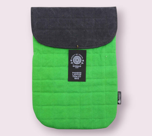 Lime Quilted Tech Pouch