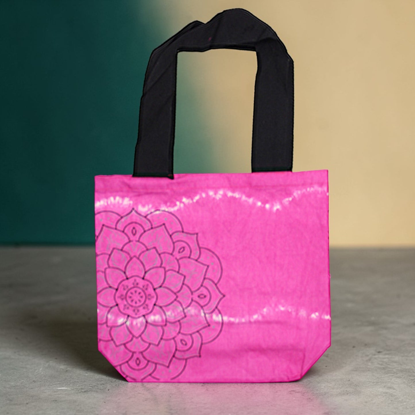 Magenta Mandala Tie-Dye Cotton Bag