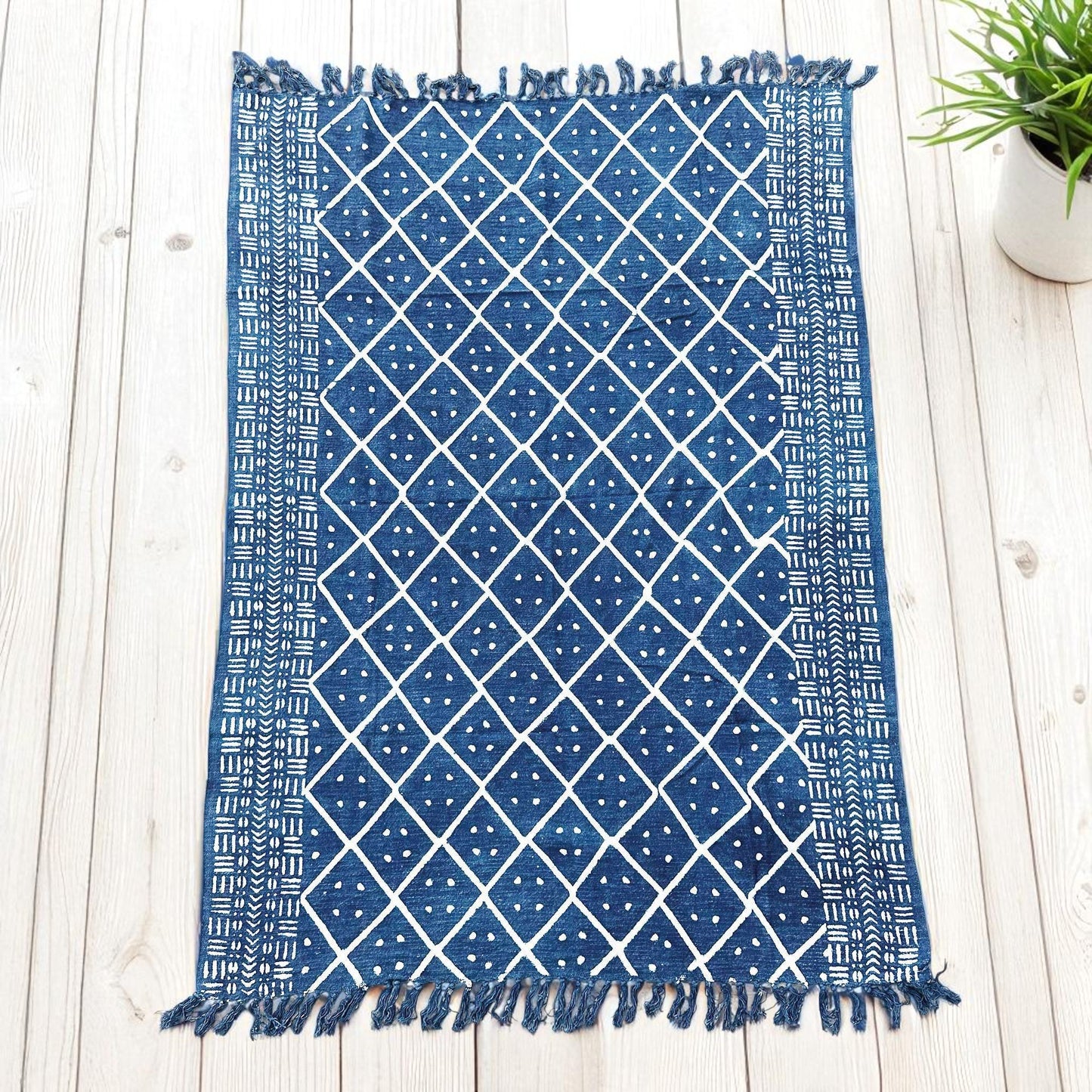 Artisan Indigo Throw - Midnight Heerak Design