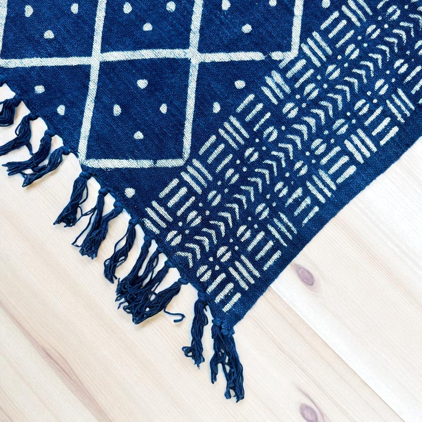 Artisan Indigo Throw - Midnight Heerak Design