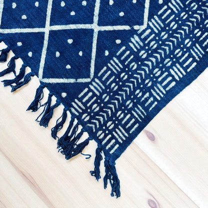 Artisan Indigo Throw - Midnight Heerak Design