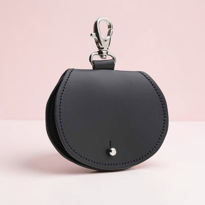 Mini Saddle Bag Coin Purse Charm - Black