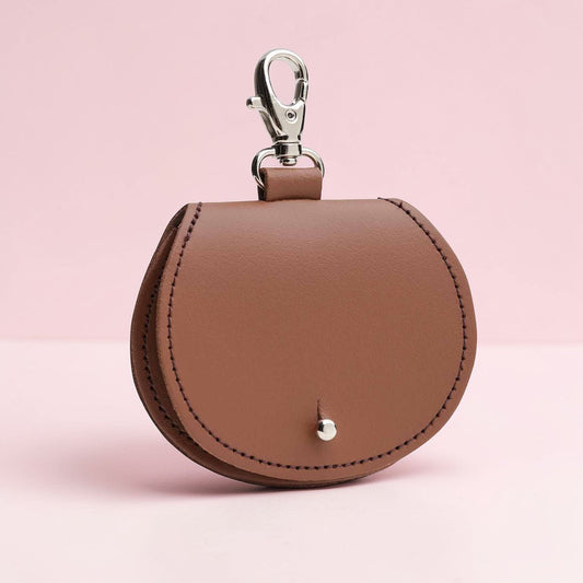 Mini Saddle Bag Coin Purse Charm - Chestnut