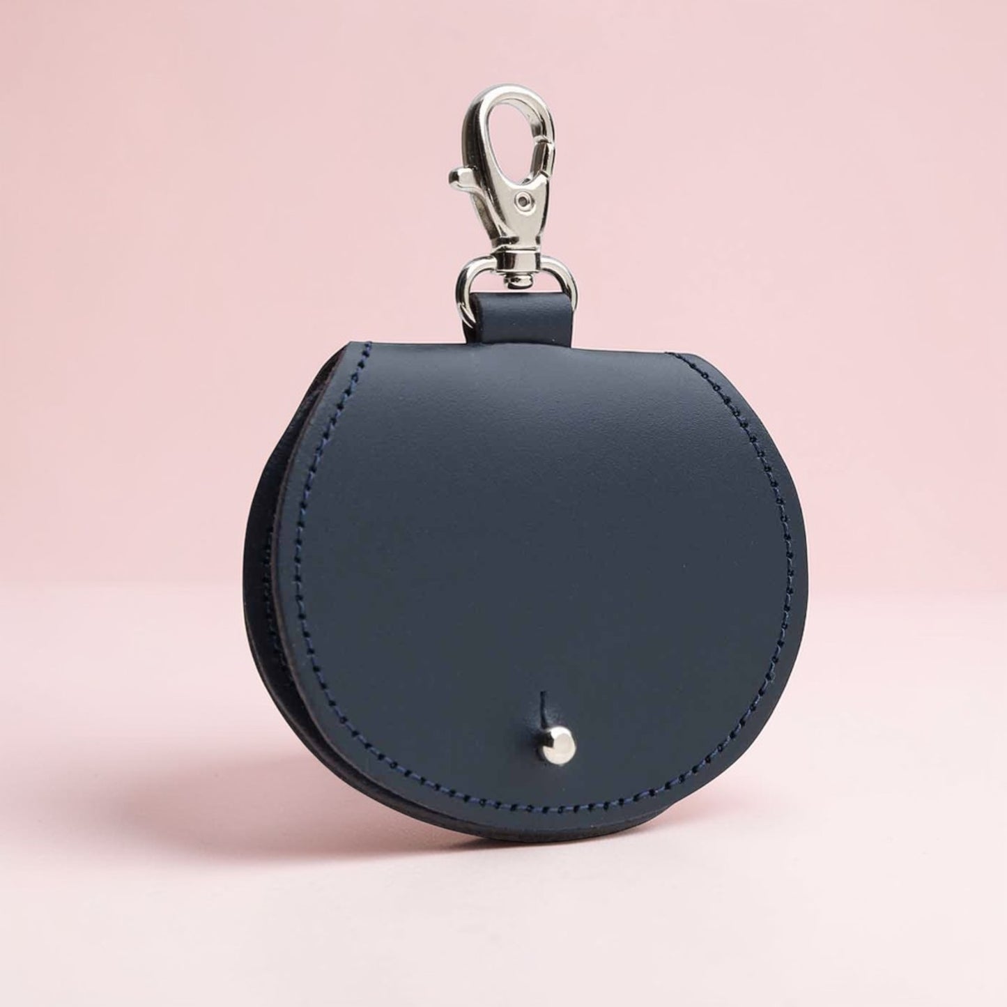 Mini Saddle Bag Coin Purse Charm - Navy