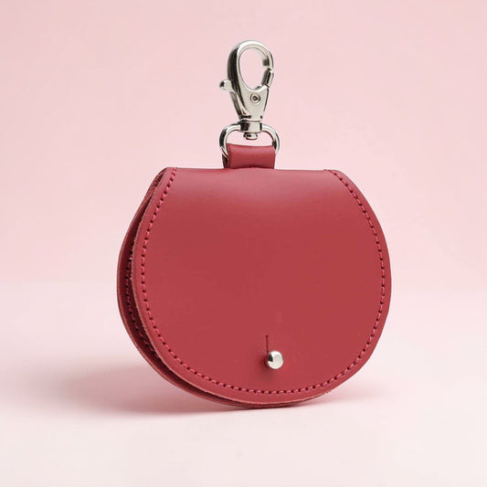 Mini Saddle Bag Coin Purse Charm - Red