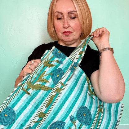 Mira Boho Turquoise Kantha Bag