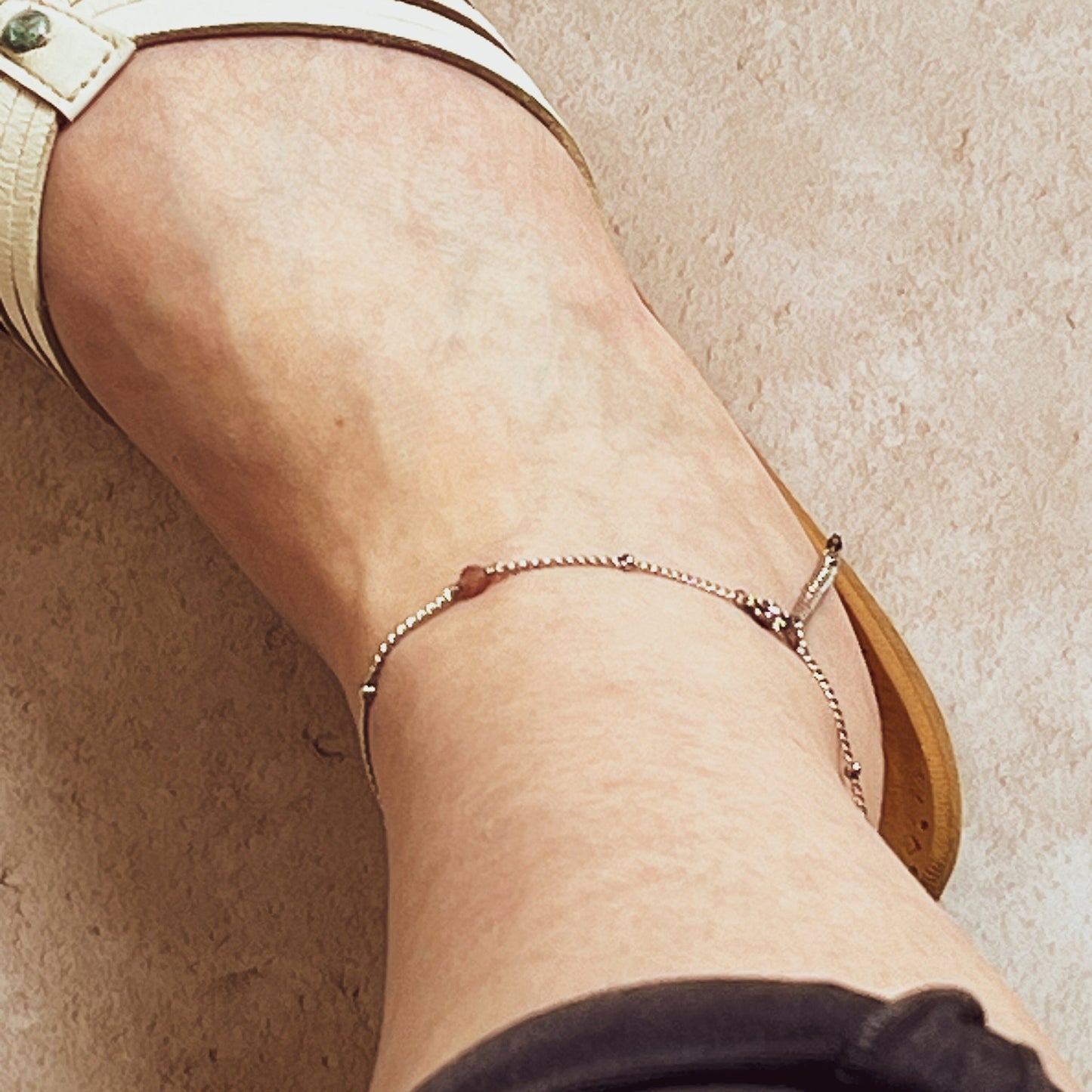 Gemstone Ankle Bracelet