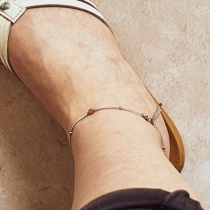 Gemstone Ankle Bracelet
