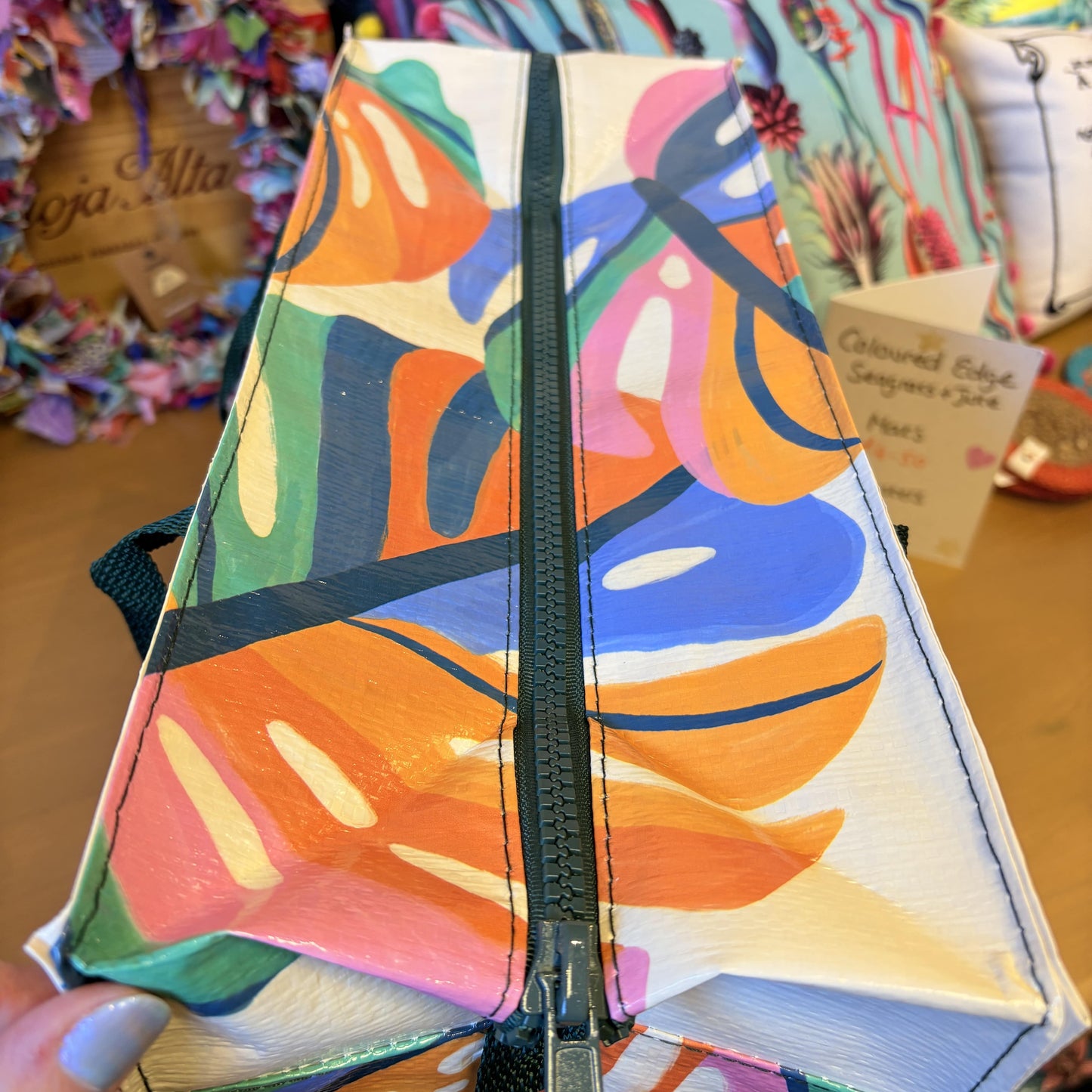 Monstera Leaf Shoulder Tote