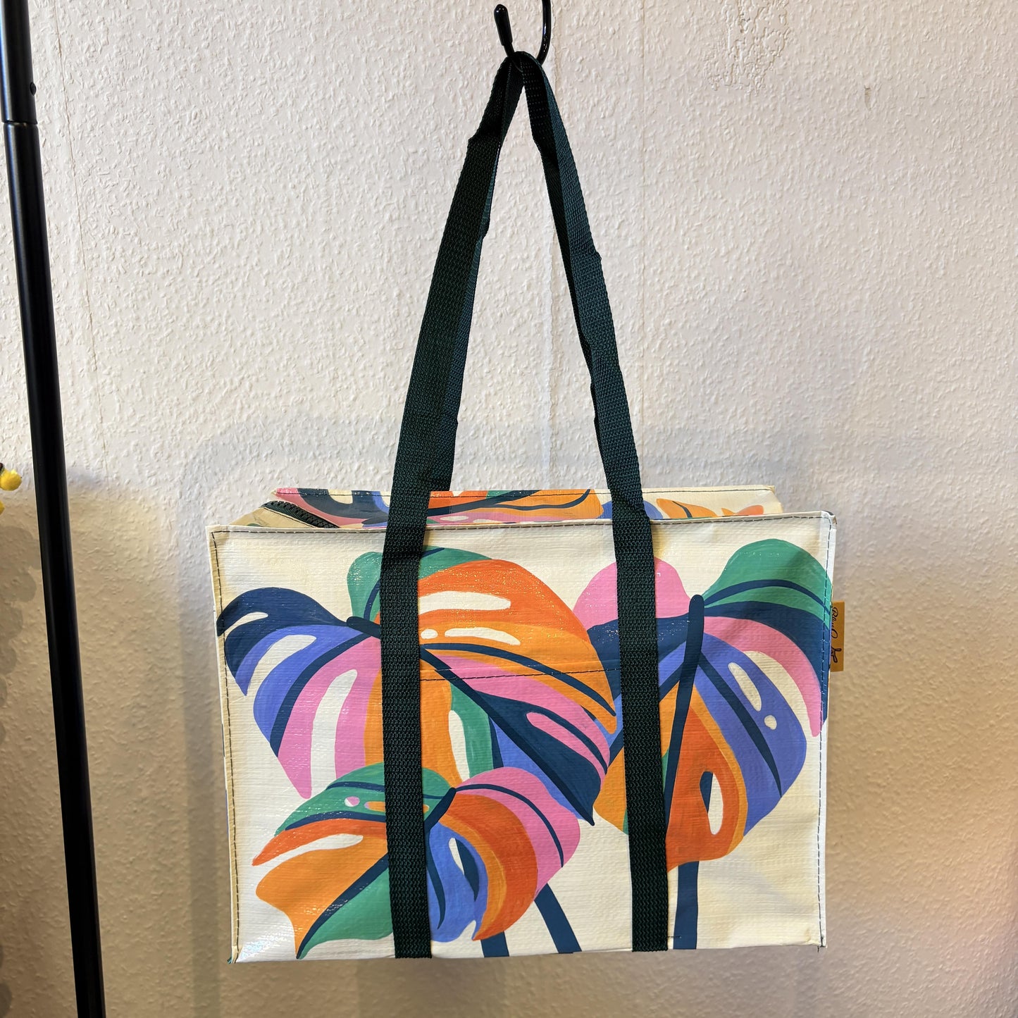 Monstera Leaf Shoulder Tote