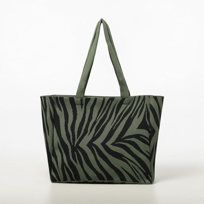 Olive Zebra Tote