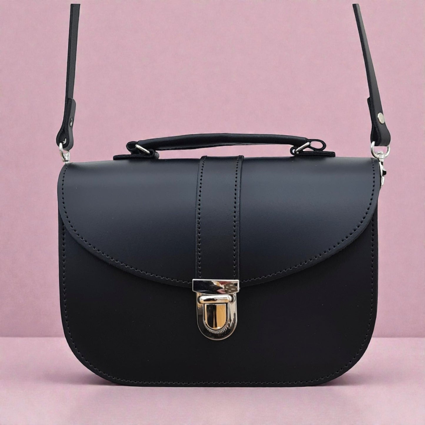 Olympia Handmade Leather Bag - Black