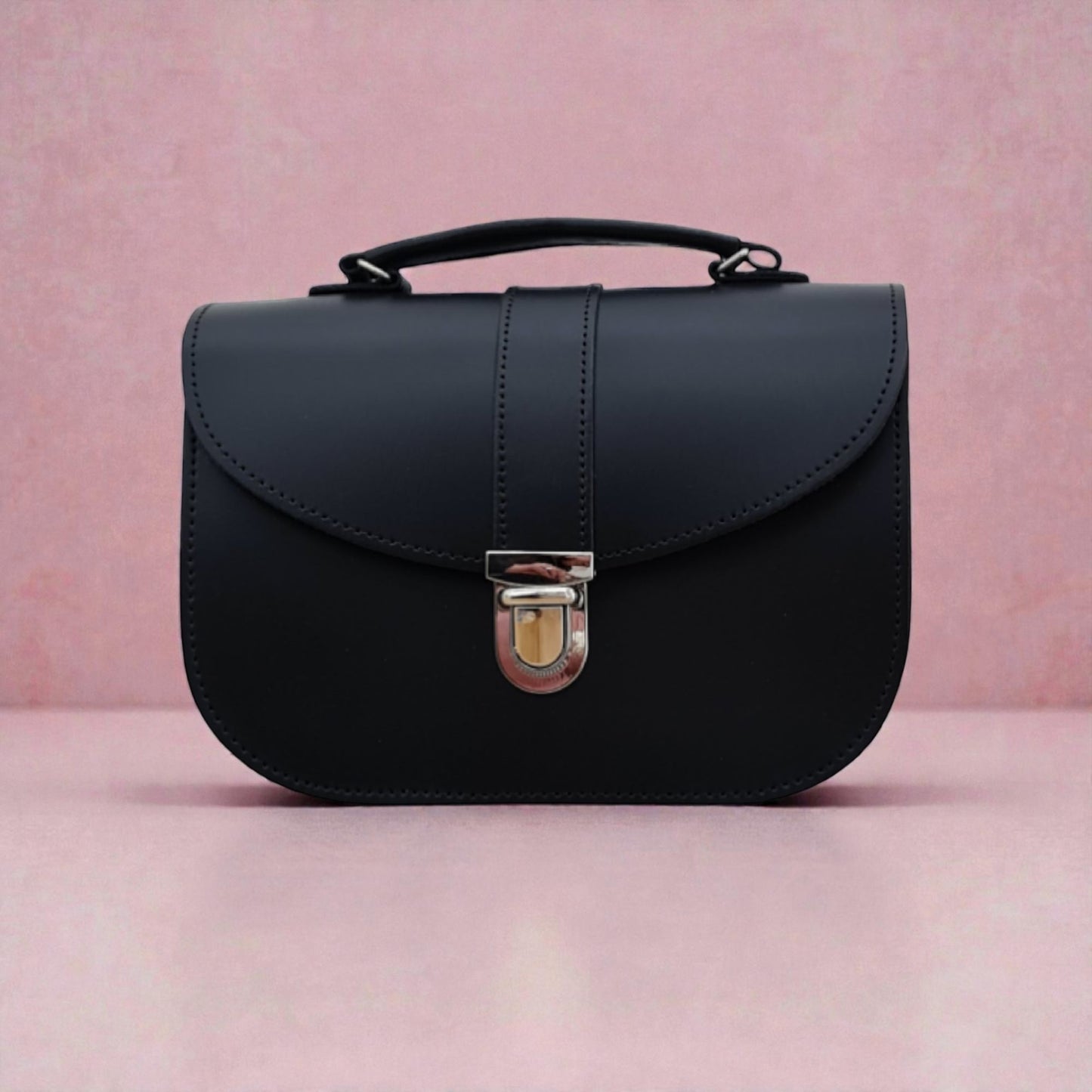 Olympia Handmade Leather Bag - Black