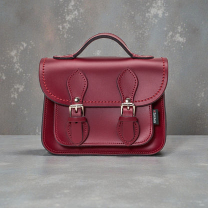 Handmade Leather Micro Satchel - Oxblood