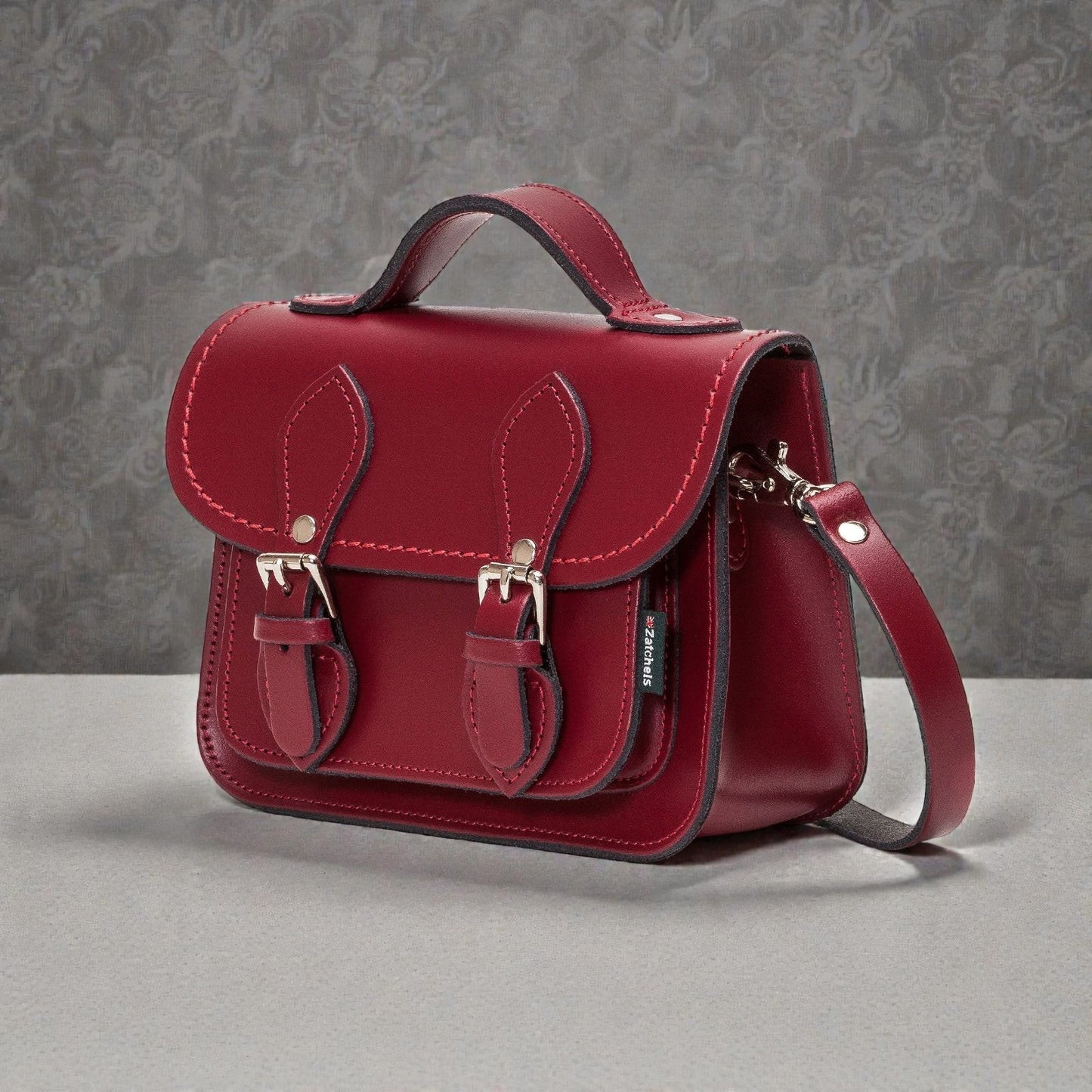 Handmade Leather Micro Satchel - Oxblood