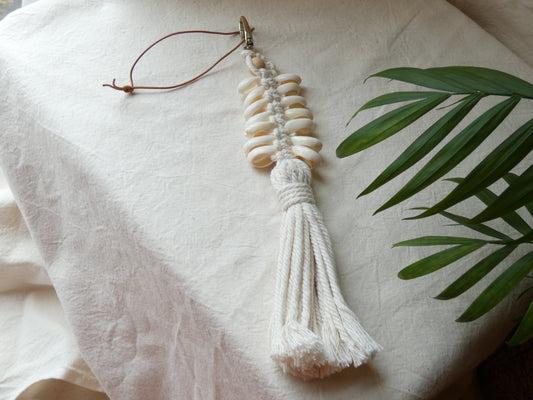 Macrame Seashell Bag Charm