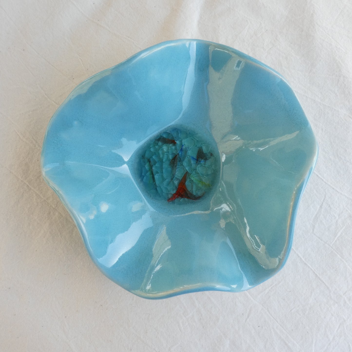 Sea Green Wave Bowl