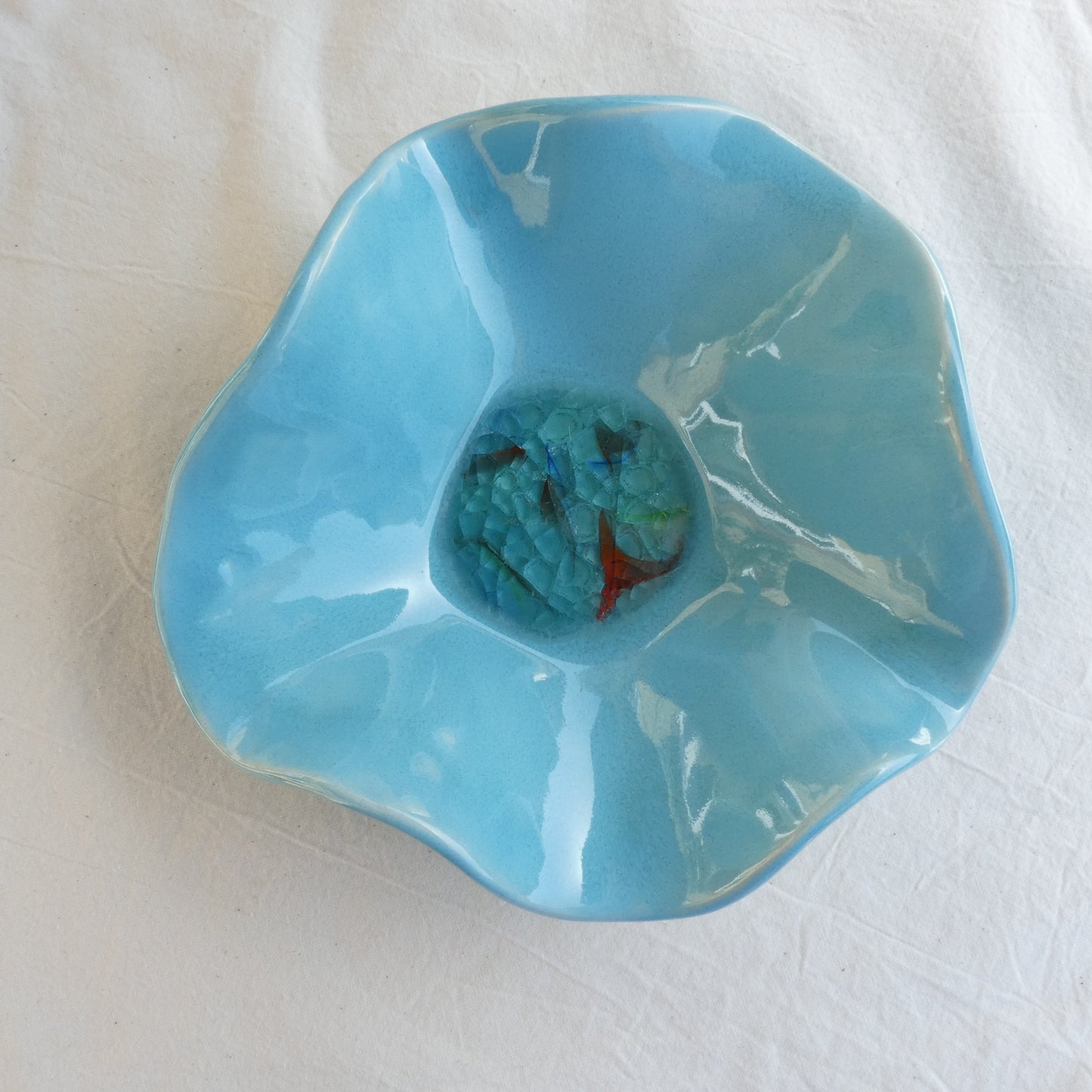 Sea Green Wave Bowl