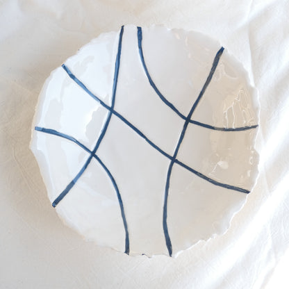 Teal Criss Cross Bowl