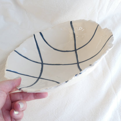 Teal Criss Cross Bowl