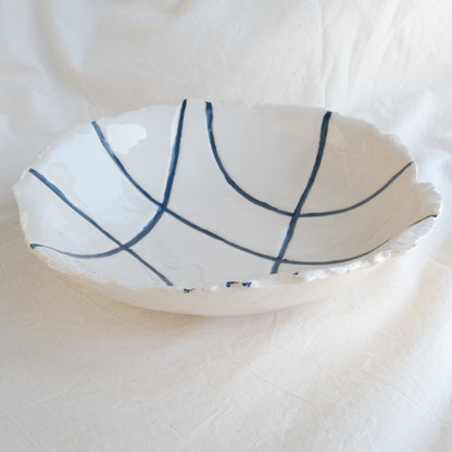Teal Criss Cross Bowl