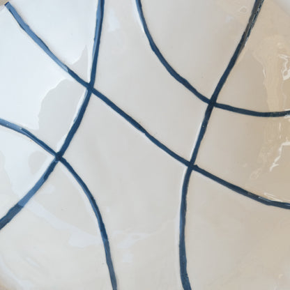 Teal Criss Cross Bowl