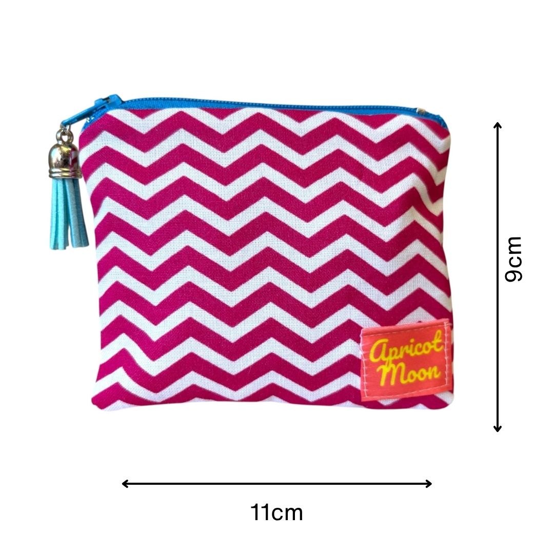 Raspberry Chevron Coin Purse