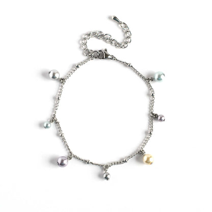 Faux Pearl Charms Bracelet