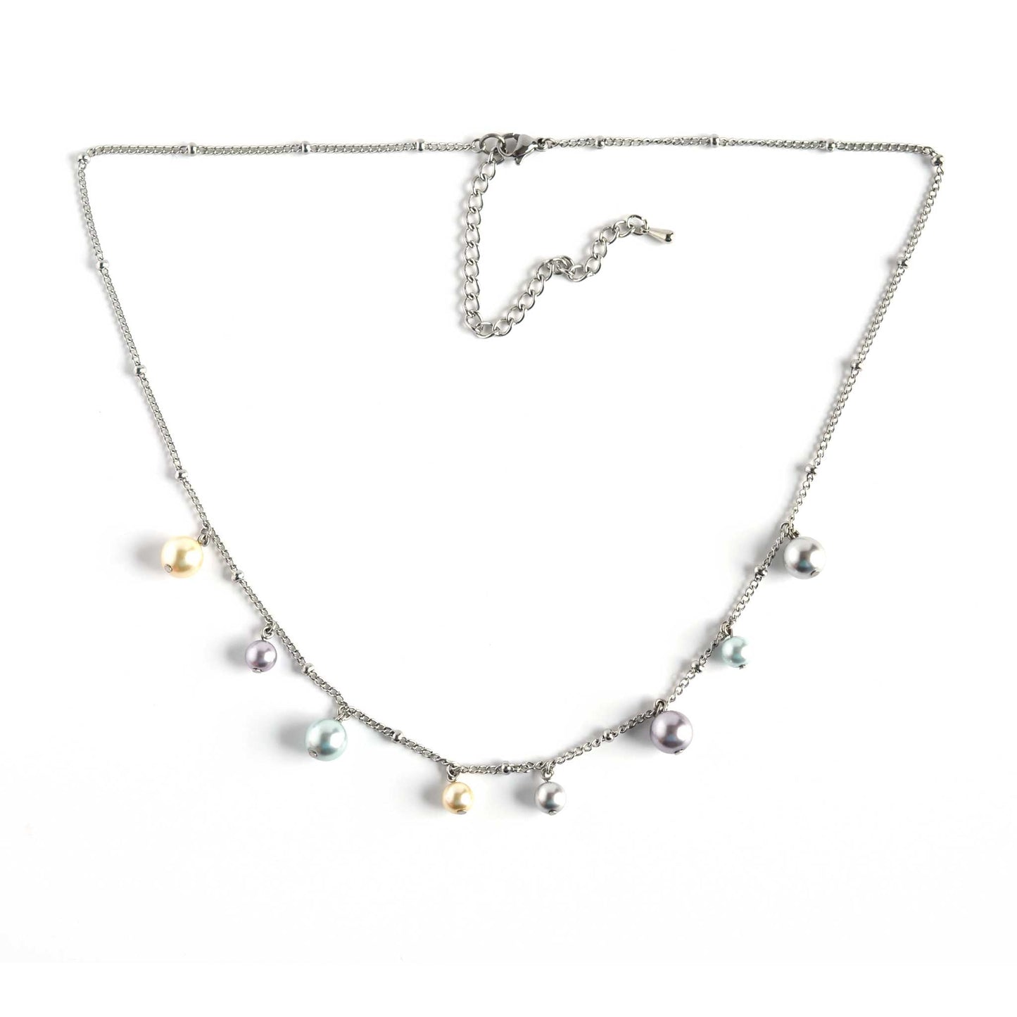 Faux Pearl Charms Necklace