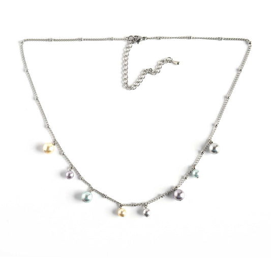 Faux Pearl Charms Necklace