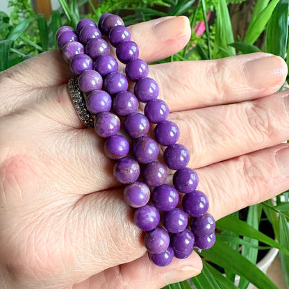 Phosphosiderite Bead Bracelet