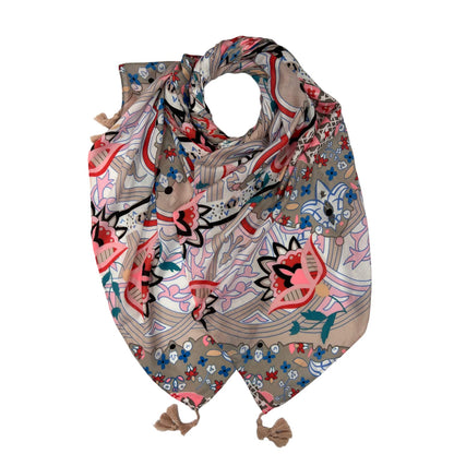 Indian Mocha Tassel Scarf