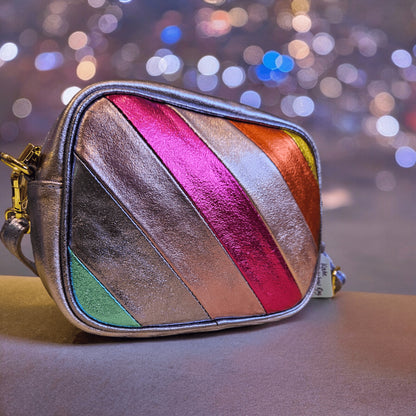 Kate Rainbow Metallic Leather Crossbody Bag