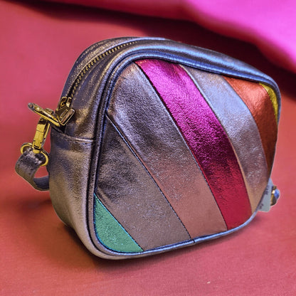 Kate Rainbow Metallic Leather Crossbody Bag