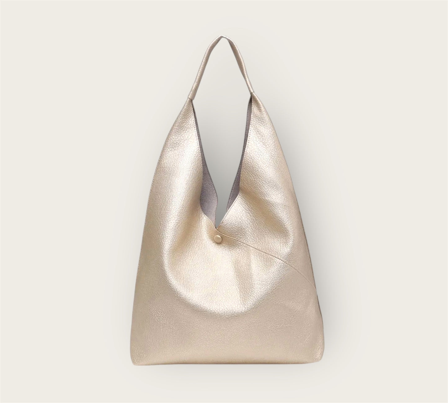 Molten Gold Slouch Bag + Pouch Duo