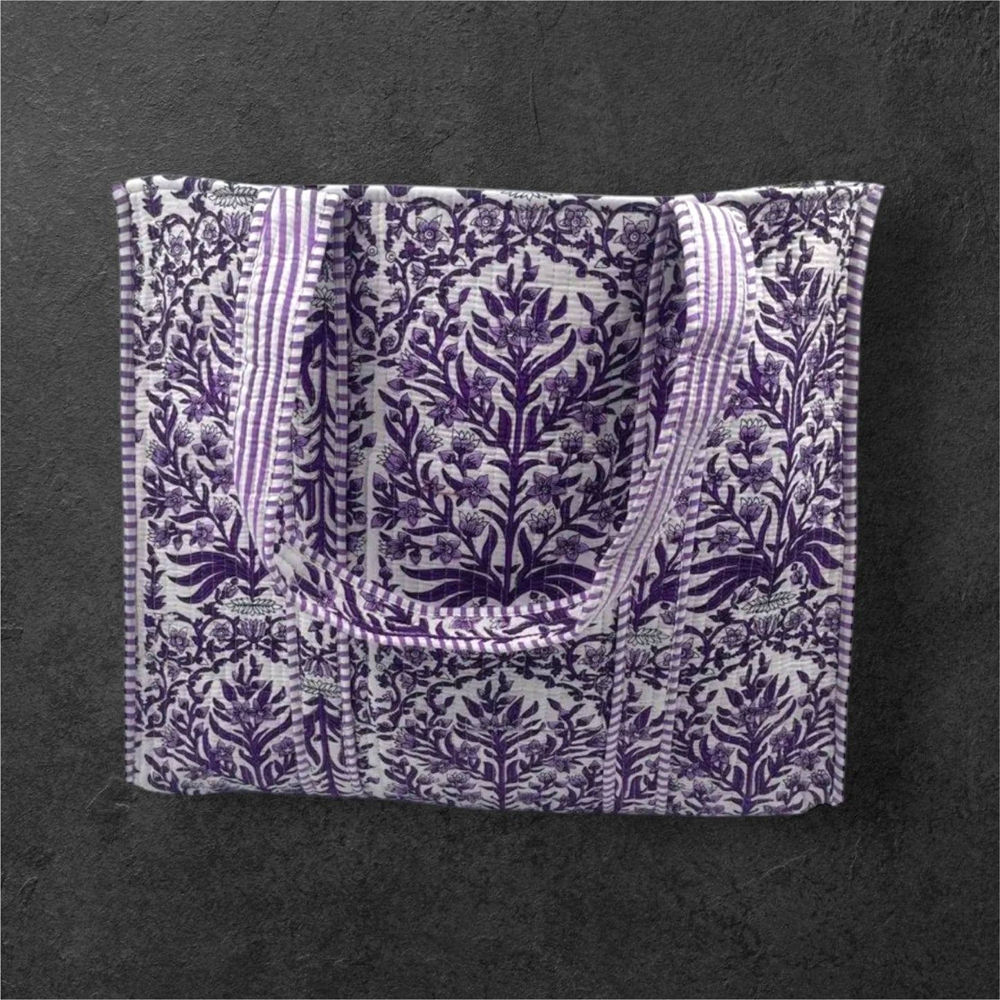 Chandra Boho Purple Kantha Bag