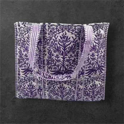 Chandra Boho Purple Kantha Bag