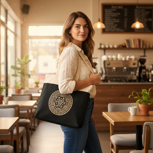 Chocolate Freedom Chakra Stonewash Tote Bag
