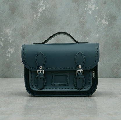 Leather Midi Satchel - Pine