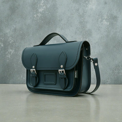 Leather Midi Satchel - Pine