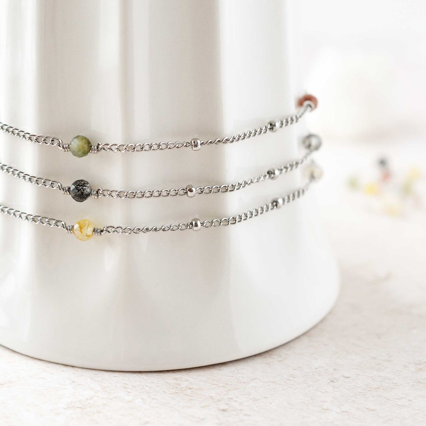 Gemstone Ankle Bracelet