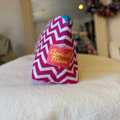 Raspberry Chevron Pencil Case