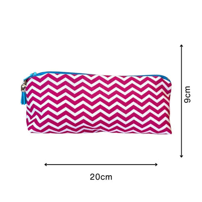 Raspberry Chevron Pencil Case